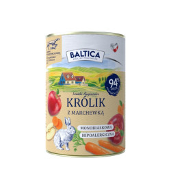 Wet Dog Food Rabbit  Carrot 400 g – natural premium food | Pupilowa Kraina