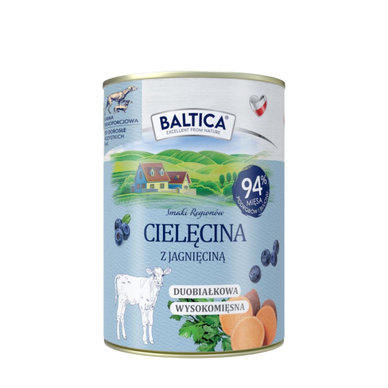 BALTICA Veal with Lamb 400 g – natural dry food for dogs | Pupilowa Kraina