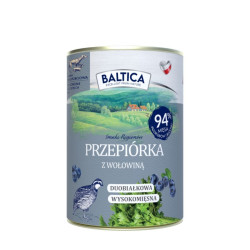 BALTICA SMAKI REGIONÓW Przepiórka z wołowiną 400 g – naturalna karma mokra dla psa | Pupilowa Kraina
