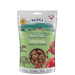 BALTICA PRZYSMAKI REGIONÓW Dziczyzna z jabłkiem 100 g – naturalne półmiękkie przysmaki dla psa | Pup