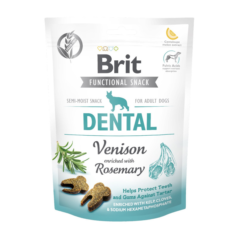 Brit Dental Dziczyzna z rozmarynem 150 g – przysmak czyszczący zęby | Pupilowa Kraina