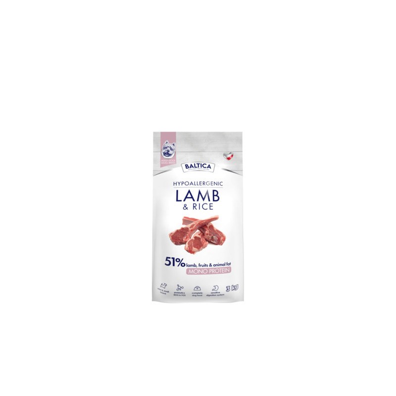 BALTICA NUTRACEUTIC Hypoallergenic Lamb  Rice XS/S 3 kg – sucha karma dla psa | Pupilowa Kraina