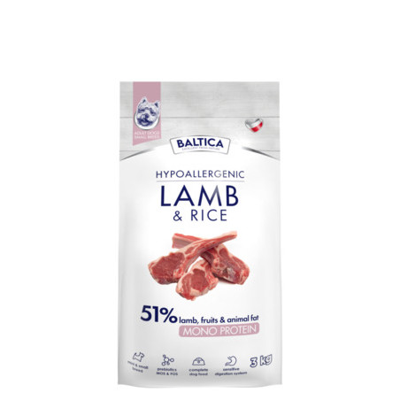 BALTICA NUTRACEUTIC Hypoallergenic Lamb  Rice XS/S 3 kg – dry dog food | Pupilowa Kraina