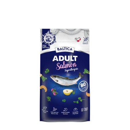 BALTICA EXCELLENT Adult Salmon Hypoallergenic XS/S 3 kg – sucha karma dla psa | Pupilowa Kraina
