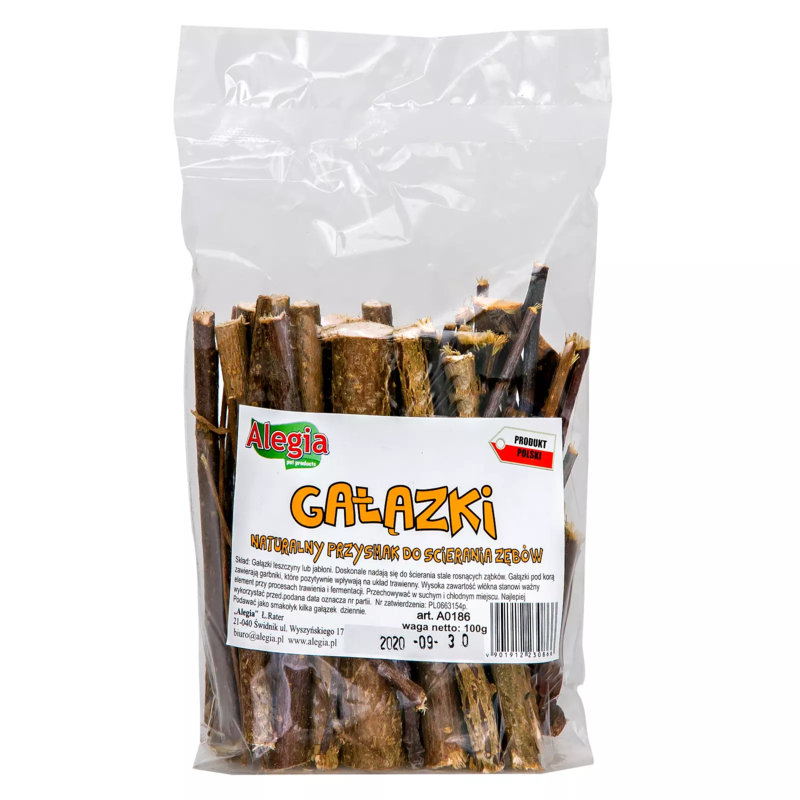 Alegia Branches for Rodents 100 g – natural chew sticks for rodents  rabbits | Pupilowa Kraina