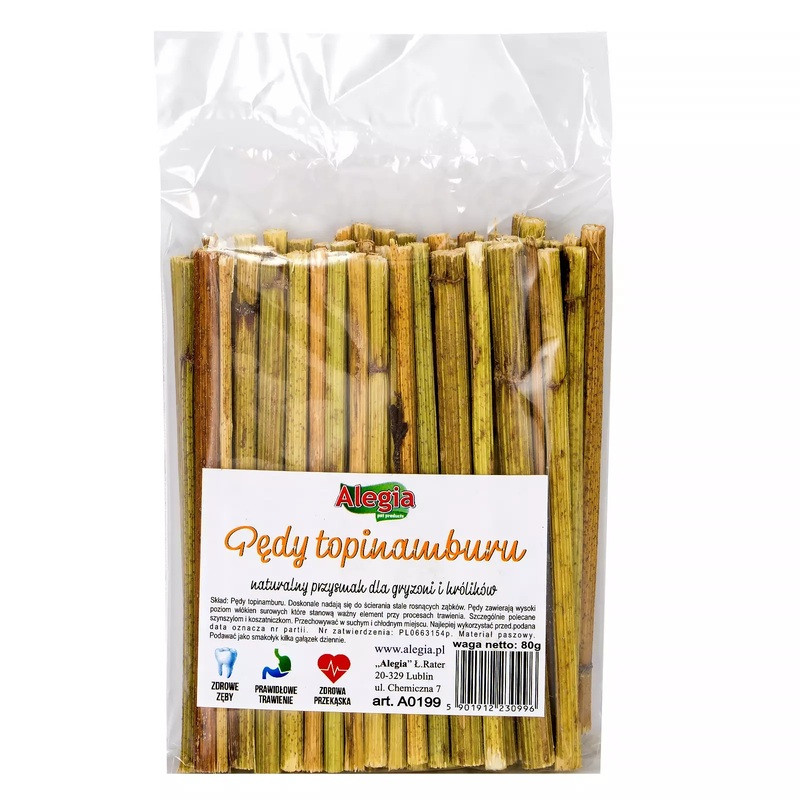 Alegia Jerusalem Artichoke Stems 80 g – natural snack for rodents  rabbits | Pupilowa Kraina