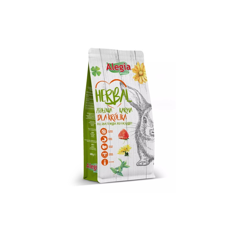 Alegia Herbal Królik 600 g – karma ziołowa dla królików | Pupilowa Kraina