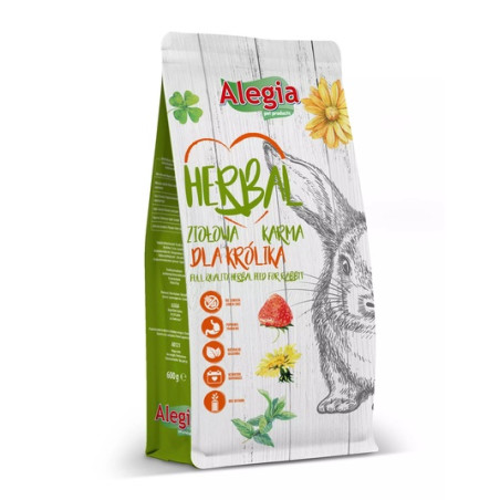 Alegia Herbal Królik 600 g – karma ziołowa dla królików | Pupilowa Kraina