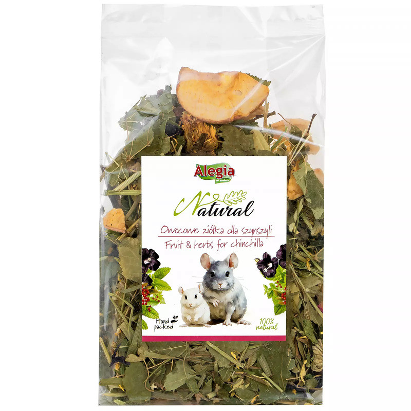 Alegia Natural Fruit Herbs for Chinchillas 130 g – herbal and fruit mix | Pupilowa Kraina