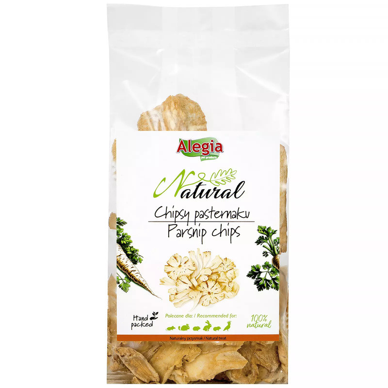 Alegia Natural Chipsy Pasternaku 80 g – naturalny przysmak dla królika i gryzoni | Pupilowa Kraina