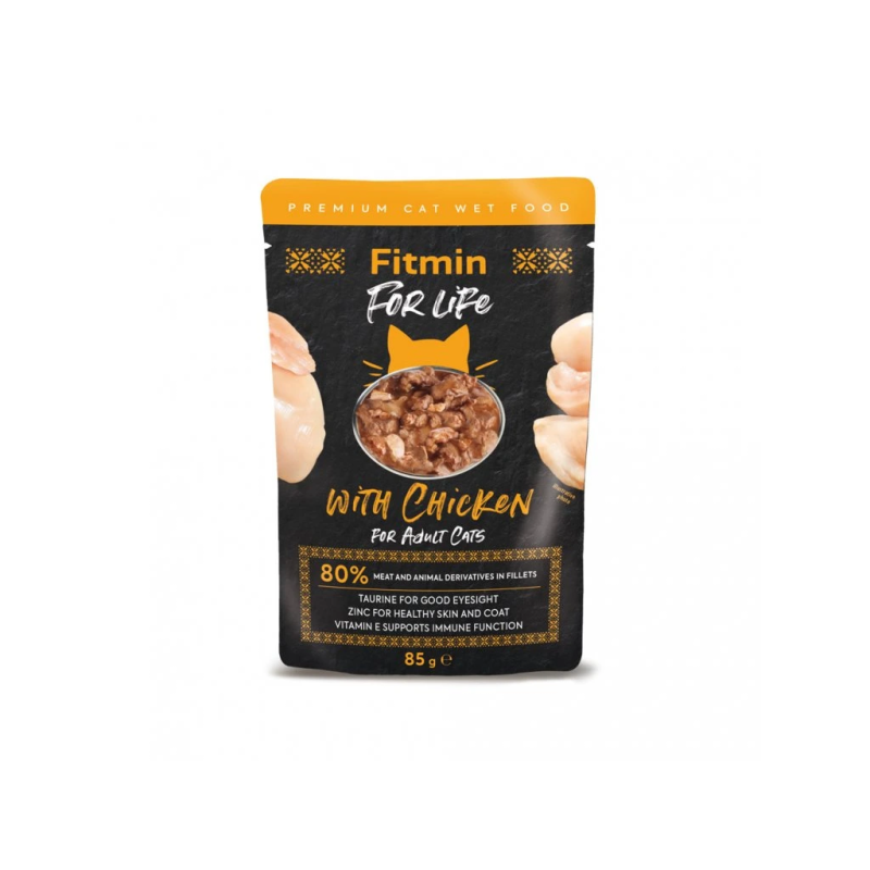 Fitmin For Life Kurczak w sosie 85 g – karma mokra dla kota