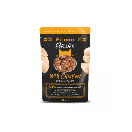 Fitmin For Life Kurczak w sosie 85 g – karma mokra dla kota