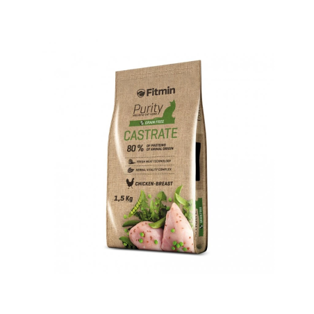 Fitmin Purity Castrate 1,5 kg – bezzbożowa karma dla sterylizowanych kotów