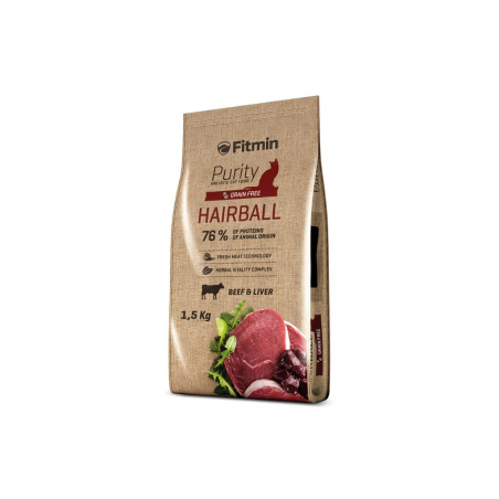 Fitmin Purity Hairball 1.5 kg – Grain-Free Hairball Control Cat Food