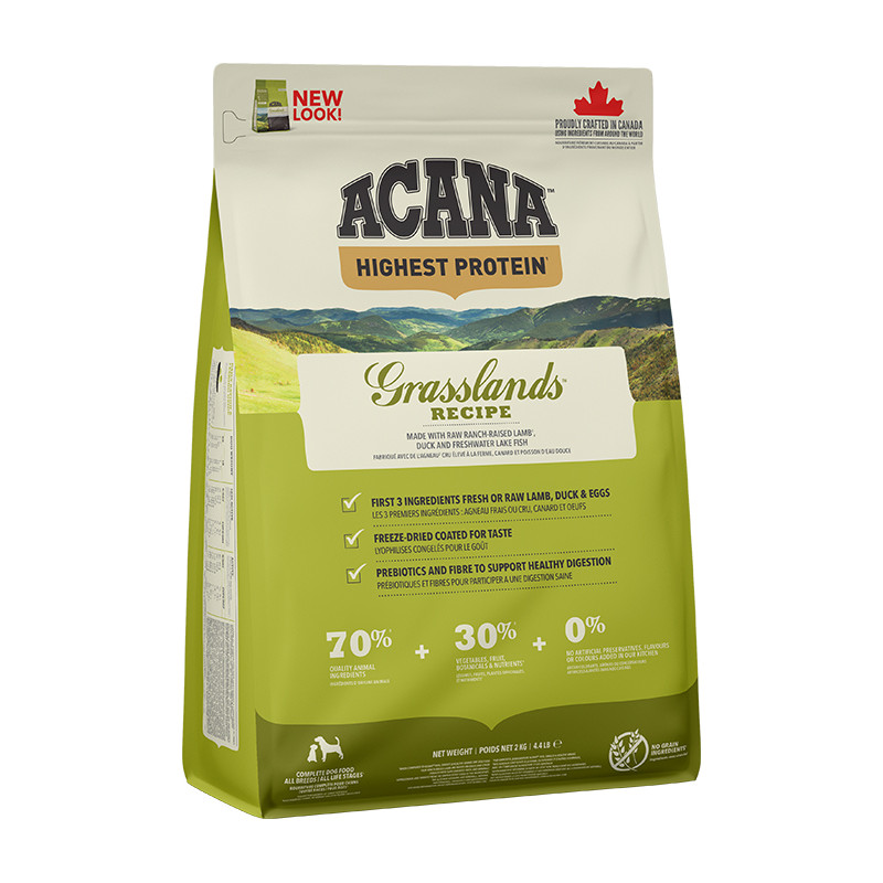 ACANA Highest Protein Grasslands 2kg dry dog food