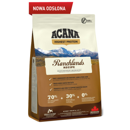 ACANA Highest Protein Ranchlands 2kg dry dog food