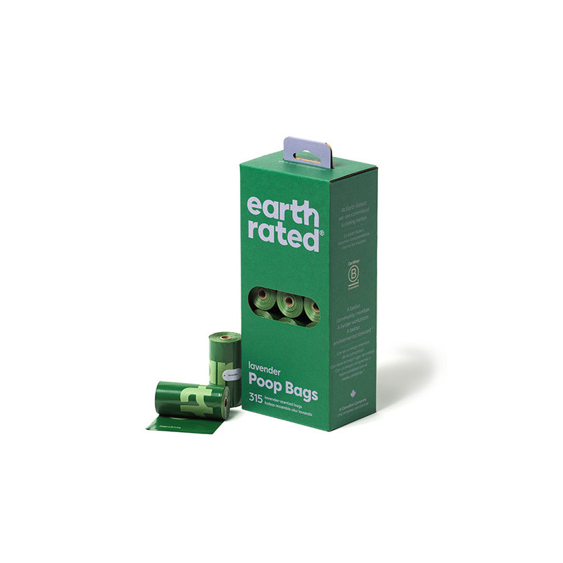 Akcesoria dla psa Woreczki EARTH RATED lawendowe 21x15 szt