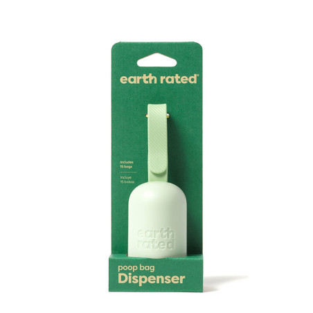 Earth Rated Unscented Bags + Dispenser 15 pcs – strong, leak-proof, convenient