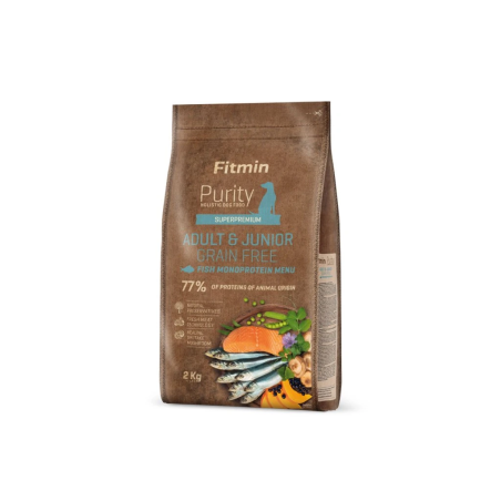 Fitmin Purity Grain Free Adult  Junior Fish Menu 2 kg – karma bezzbożowa z ryb dla psów | Naturalna 