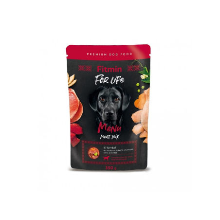 Fitmin For Life Mixed Meat 350 g – Wet Dog Food