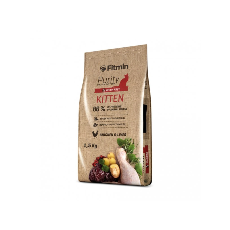 Fitmin Purity Kitten 1,5 kg – bezzbożowa karma dla kociąt