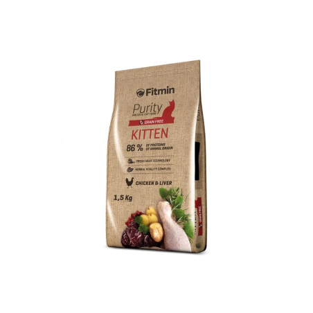 Fitmin Purity Kitten 1,5 kg – bezzbożowa karma dla kociąt