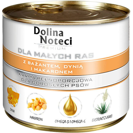 Dolina Noteci Premium pheasant with pumpkin and pasta 185g – wet food for dogs