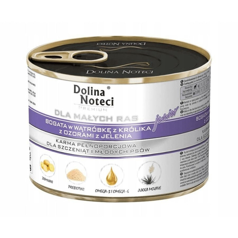 Dolina Noteci Premium Junior królik  jeleń 185g – mokra karma dla szczeniąt