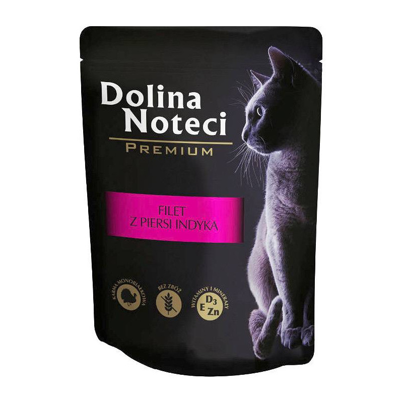 Wet cat food Dolina Noteci Premium turkey breast fillet 85g – natural and delicate
