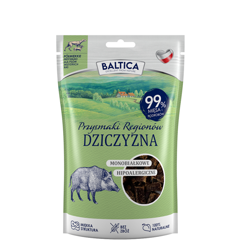 Baltica Regional Flavours Semi-Soft Venison 80 g – natural grain-free dog treats | Semi-soft