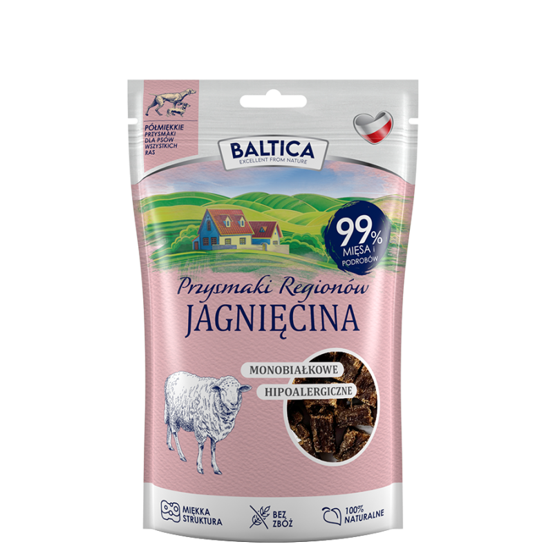 Baltica Regional Flavours Lamb Semi-Soft Treats 80 g – natural grain-free dog snacks