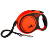 Flexi Xtreme L retractable leash 8m tape – durable, orange, for large dogs