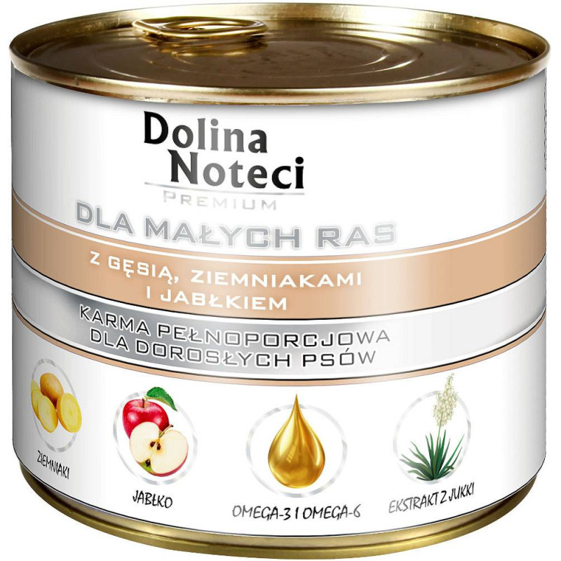 Dolina Noteci Premium gęś z ziemniakami i jabłkiem 185g – naturalna karma mokra dla psa