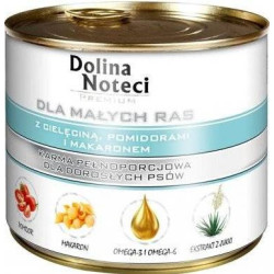 Dolina Noteci Premium cielęcina z pomidorami i makaronem 185g – naturalna karma mokra dla psa
