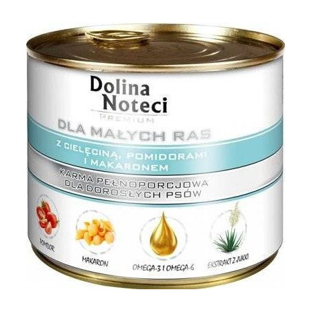 Dolina Noteci Premium cielęcina z pomidorami i makaronem 185g – naturalna karma mokra dla psa