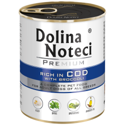 Dolina Noteci Premium dorsz z brokułami 800g – naturalna karma mokra dla psa