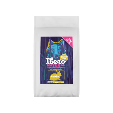 Karma sucha dla psa Ibero Natural Grain Free Adult 14 kg Królik – naturalna bezzbożowa dieta