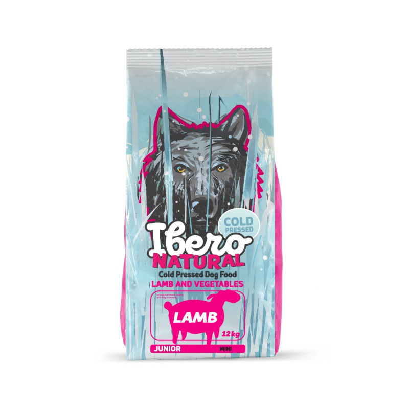 Dry dog food Ibero Cold Pressed Junior Mini Lamb 12 kg – for small breed puppies