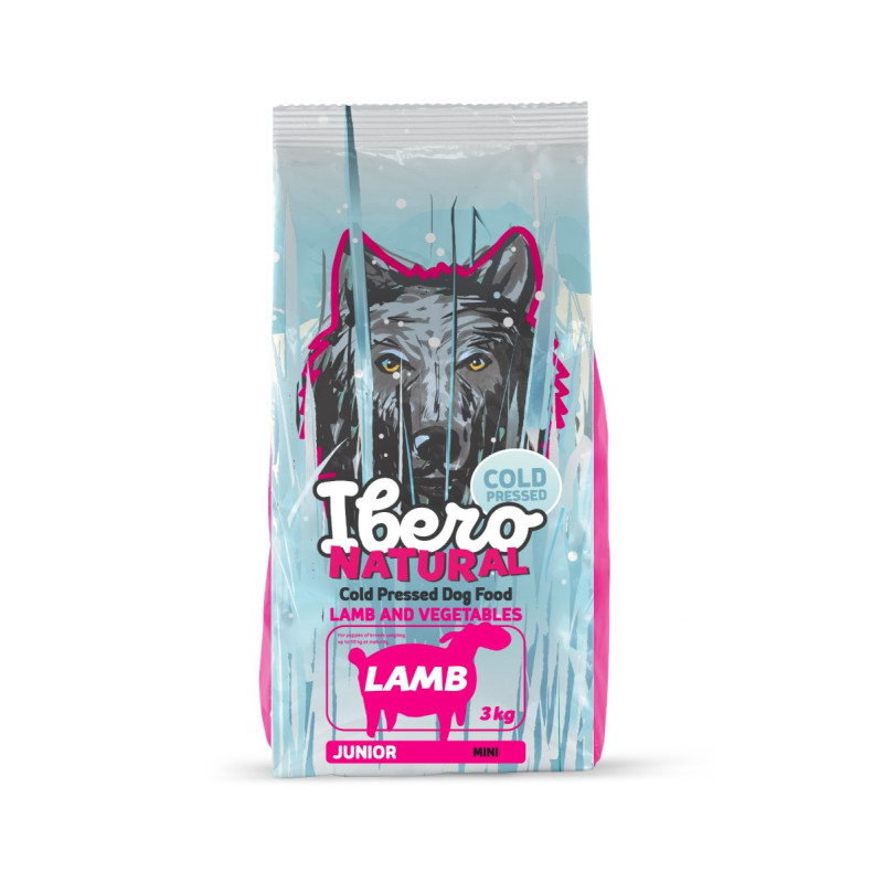 Dry dog food Ibero Cold Pressed Junior Mini Lamb 3 kg – for small breed puppies