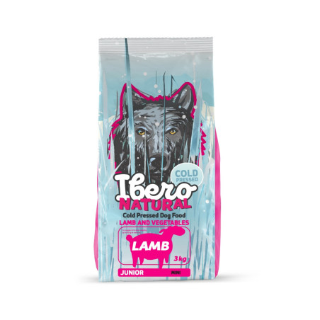 Karma dla psa Ibero Cold Pressed Junior Mini Jagnięcina 3 kg – dla szczeniąt małych ras