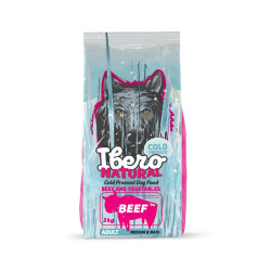 Karma dla psa Ibero Cold Pressed Adult M/L Wołowina 3 kg – dla średnich i dużych ras