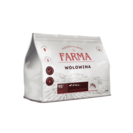 Dry dog food Farma Cold Pressed Beef 2 kg – natural grain-free diet