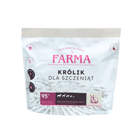 Dry dog food Farma Cold Pressed for Puppies Rabbit 2 kg – natural grain-free diet