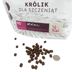 Karma sucha dla psa Farma Tłoczona na Zimno dla Szczeniąt Królik 2 kg – naturalna bezzbożowa dieta