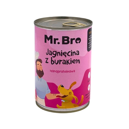 Wet dog food Mr. Bro Lamb with Beetroot 400 g – natural premium diet