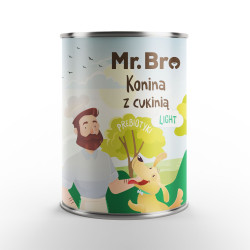 Karma mokra dla psa Mr. Bro LIGHT Konina z Cukinią 400 g – lekkostrawna dieta premium