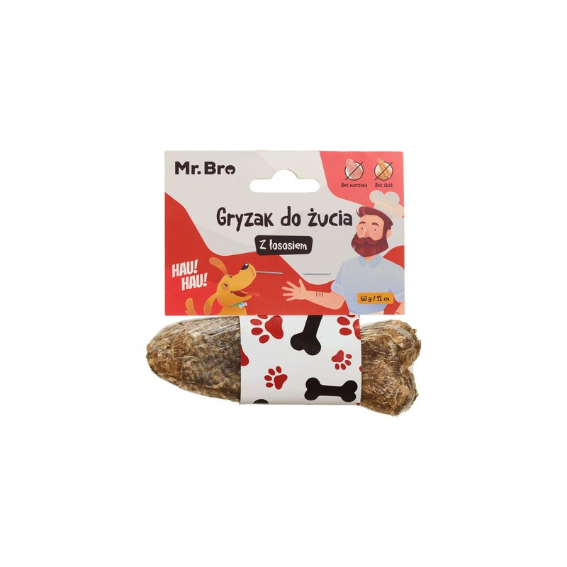Przysmak dla psa Mr. Bro – Kość Gryzak Rybka z Łososiem 60g/12 cm