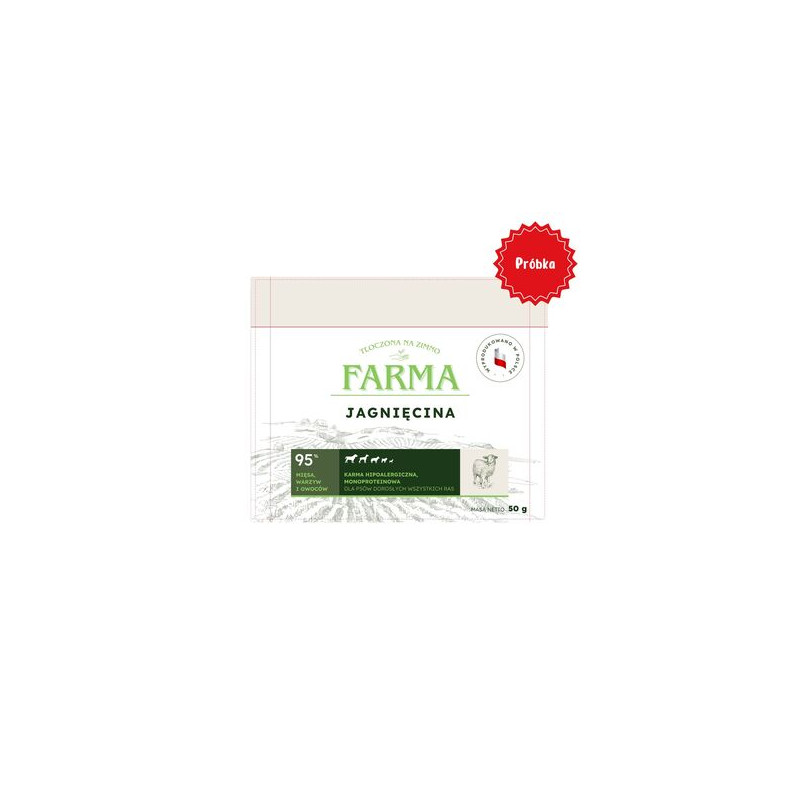 Karma sucha dla psa Farma Karma Tłoczona Jagnięcina 50g