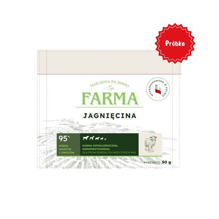 Karma sucha dla psa Farma Karma Tłoczona Jagnięcina 50g