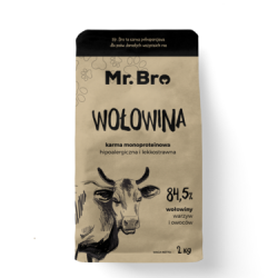 Mr.Bro Hipoalergiczna sucha karma z wołowiną 2 kg – dla psów dorosłych | Pupilowa Kraina